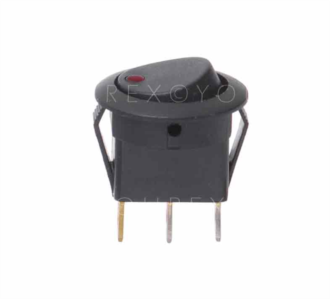 85-200-1260 - Tryckvipp,rund,röd, 12V/16A - Tillbehör/Förbrukningsmaterial - Strömbrytare