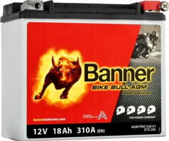 Banner 52001 - Batteri Banner Bike Bull AGM - Banner - Batterier Fordon