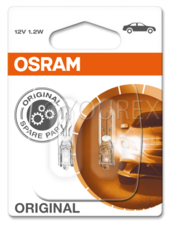 W2W - Lampa W2W,1.2W 12V Osram 2pack - OSRAM - Lampor OSRAM Billampor