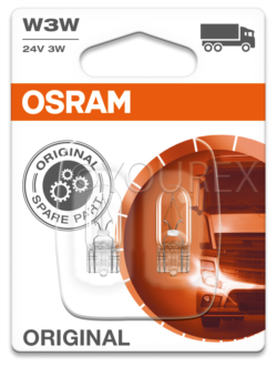 24V 3W - W3W 24V Glödlampa Osram 2pack - OSRAM - Lampor OSRAM Billampor