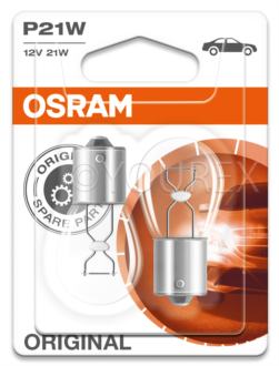 BA15S - P21W 12V Glödlampa Osram 2pack - OSRAM - Lampor OSRAM Billampor