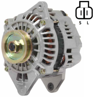 114432 - Mitsubishi Gen. 12V-90A, (L-S) - Denso Ersättning - Generatorer aggregat.