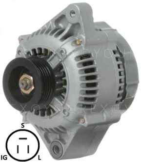 1002111040 - Toyota Generator 12V-70A - Denso Ersättning - Generatorer aggregat.