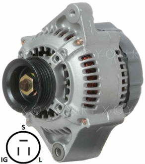 1002117640 - Toyota Celica Gen. 12V-70A - Denso Ersättning - Generatorer aggregat.
