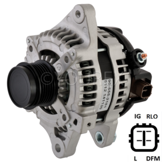 104210-2180 - Toyota Avensis Gen. 12V-100A - Denso Ersättning - Generatorer aggregat.