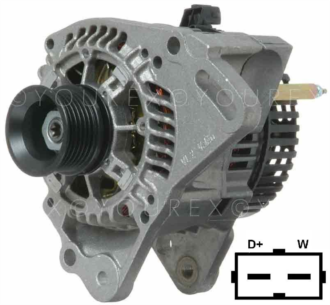 111479 - VW/Seat Gen. 12V-90A (D+, W) - Bosch Ersättning - Generatorer aggregat.