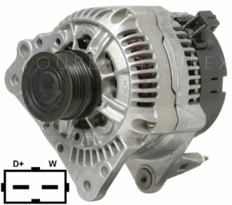9517 184 - VW Polo D/SDI Gen. 12V-90A - Bosch Ersättning - Generatorer aggregat.