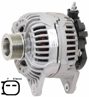 0124 525 155 - Dodge Ram Generator 12V-132A - Bosch Ersättning - Generatorer aggregat.