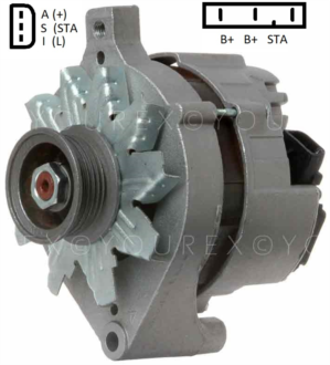 E8TF 10300BA - Ford USA Gen. 12V-75A I/R - Ford, Ersättming - Generatorer aggregat.