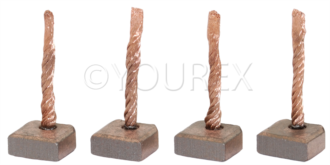 028531-0946 - Kolsats, 7x16x14mm, kabel 36mm - Denso Ersättning - Kolsatser Startm. / DC mot.