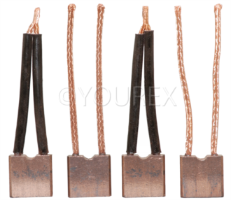 PSX064-070 - Kolsats, 7x18x17mm (4) - Valeo/Paris-Rhone Ersättning - Kolsatser Startm. / DC mot.