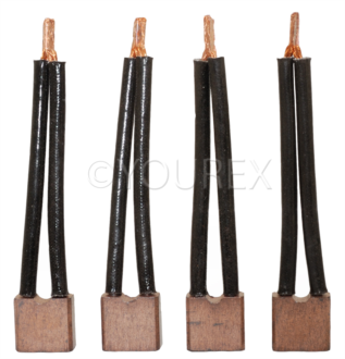 PR182101 - Kolsats, 7x15x14mm (4) - Valeo/Paris-Rhone Ersättning - Kolsatser Startm. / DC mot.