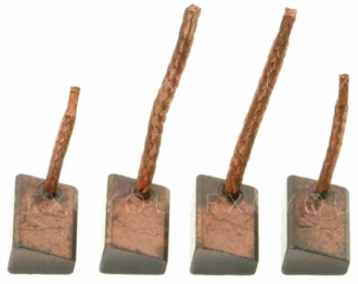 PSX168-167 - Kolsats, 3.9/6.4x10x15.5 mm - Valeo/Paris-Rhone Ersättning - Kolsatser Startm. / DC mot.