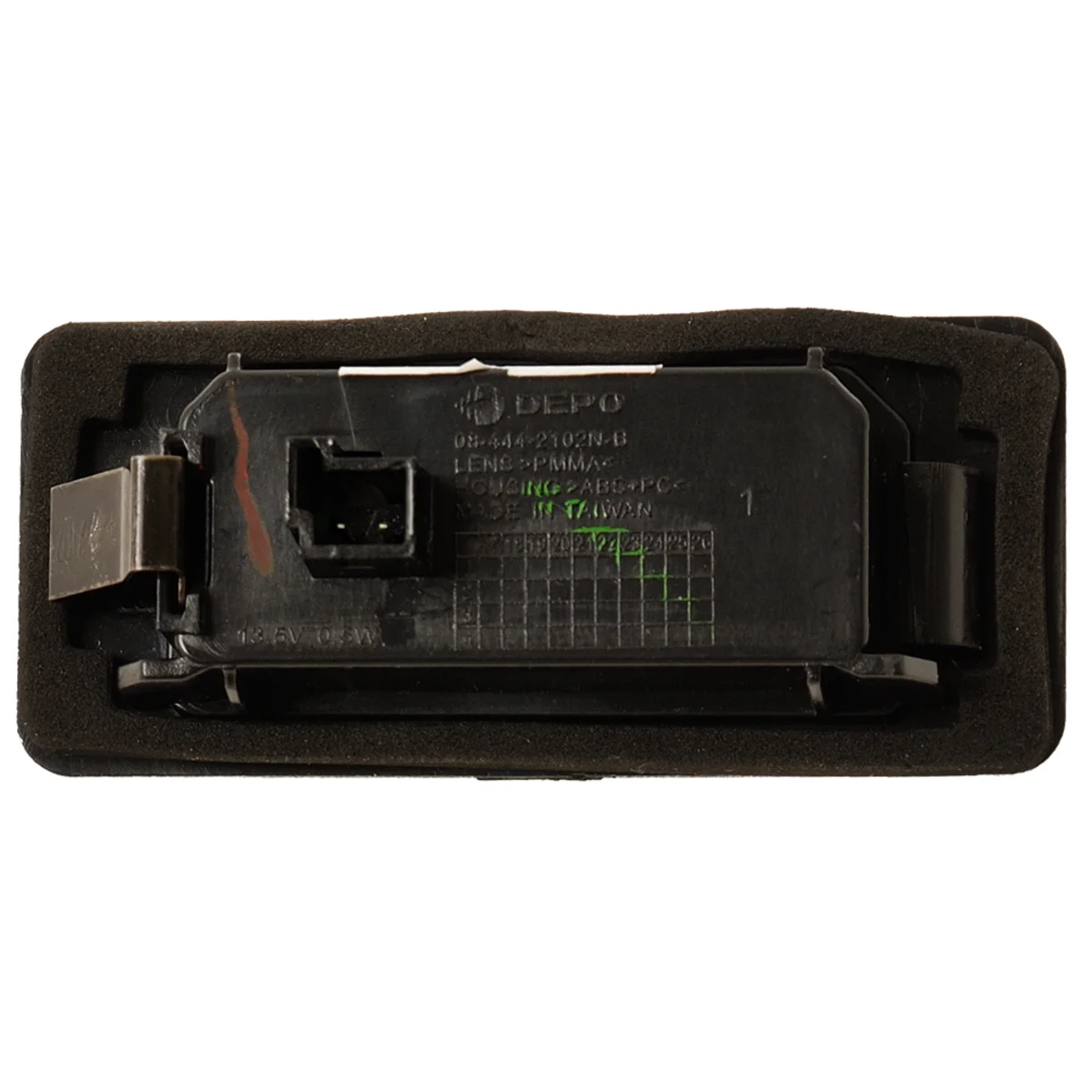 Belysning, registreringsskylt