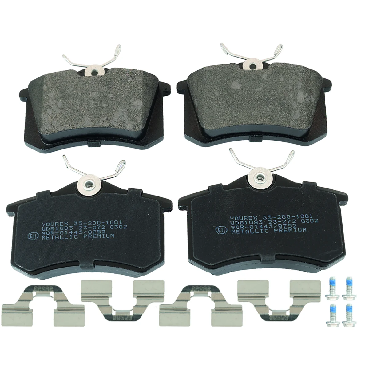 Bromsbeläggssats, Bakaxel