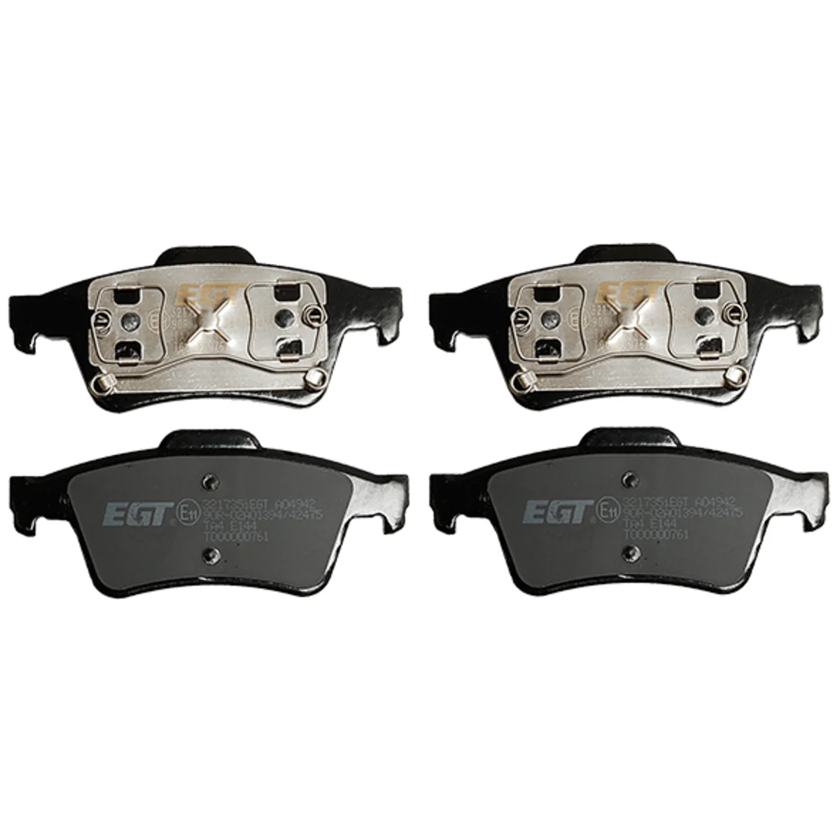 Bromsbeläggssats, Bakaxel