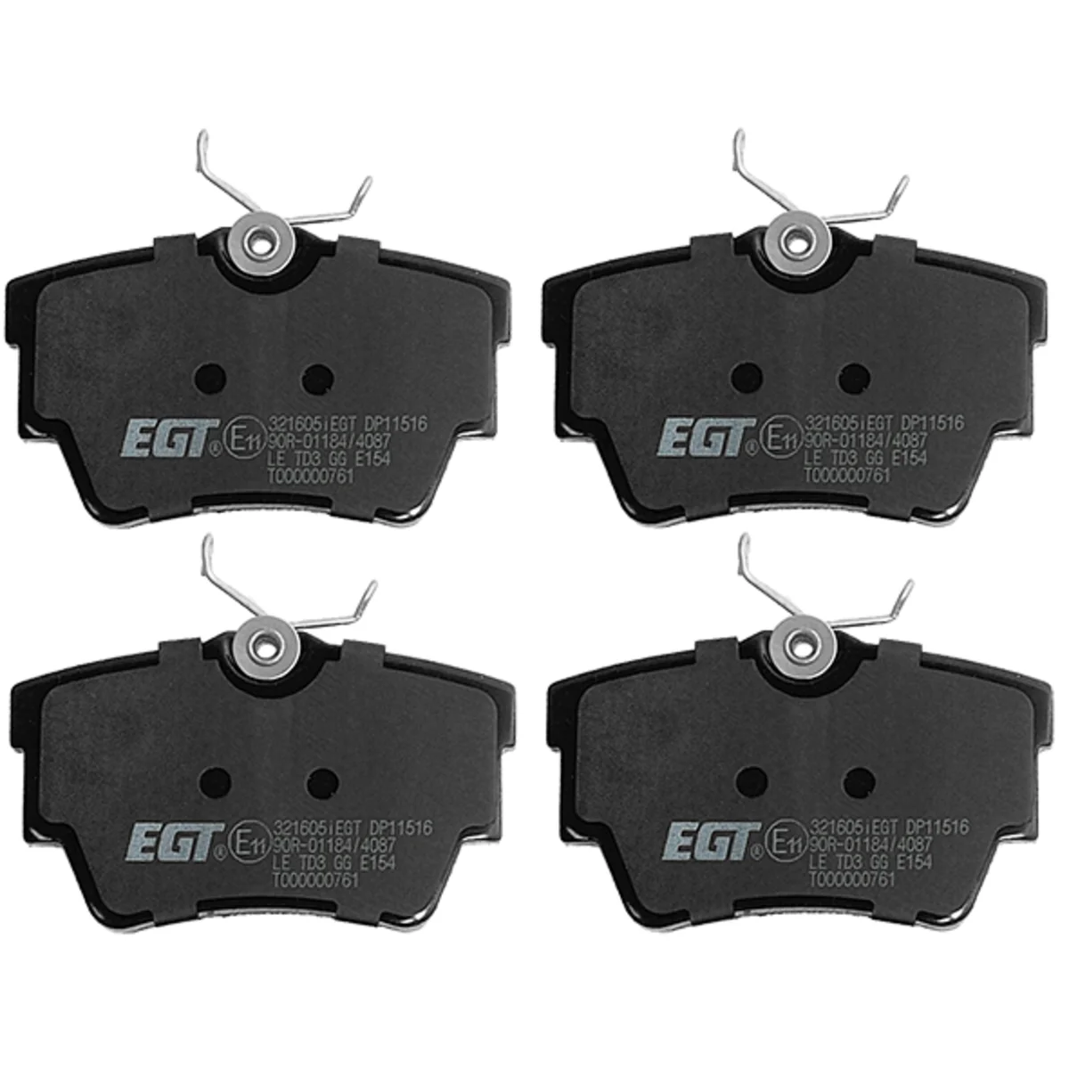 Bromsbeläggssats, Bakaxel