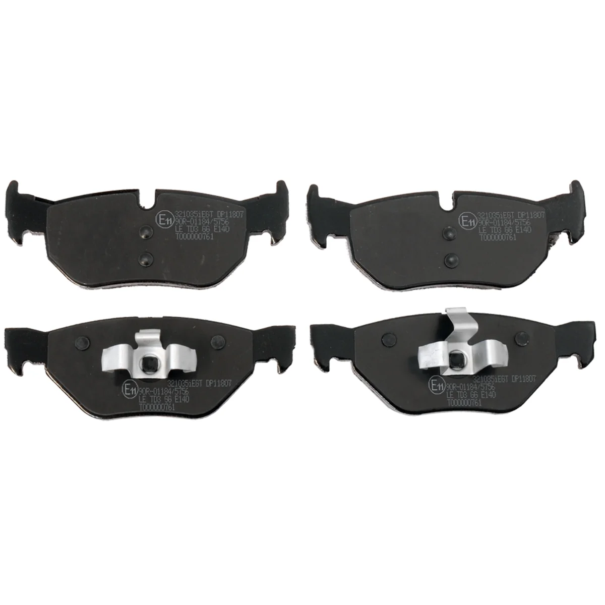 Bromsbeläggssats, Bakaxel