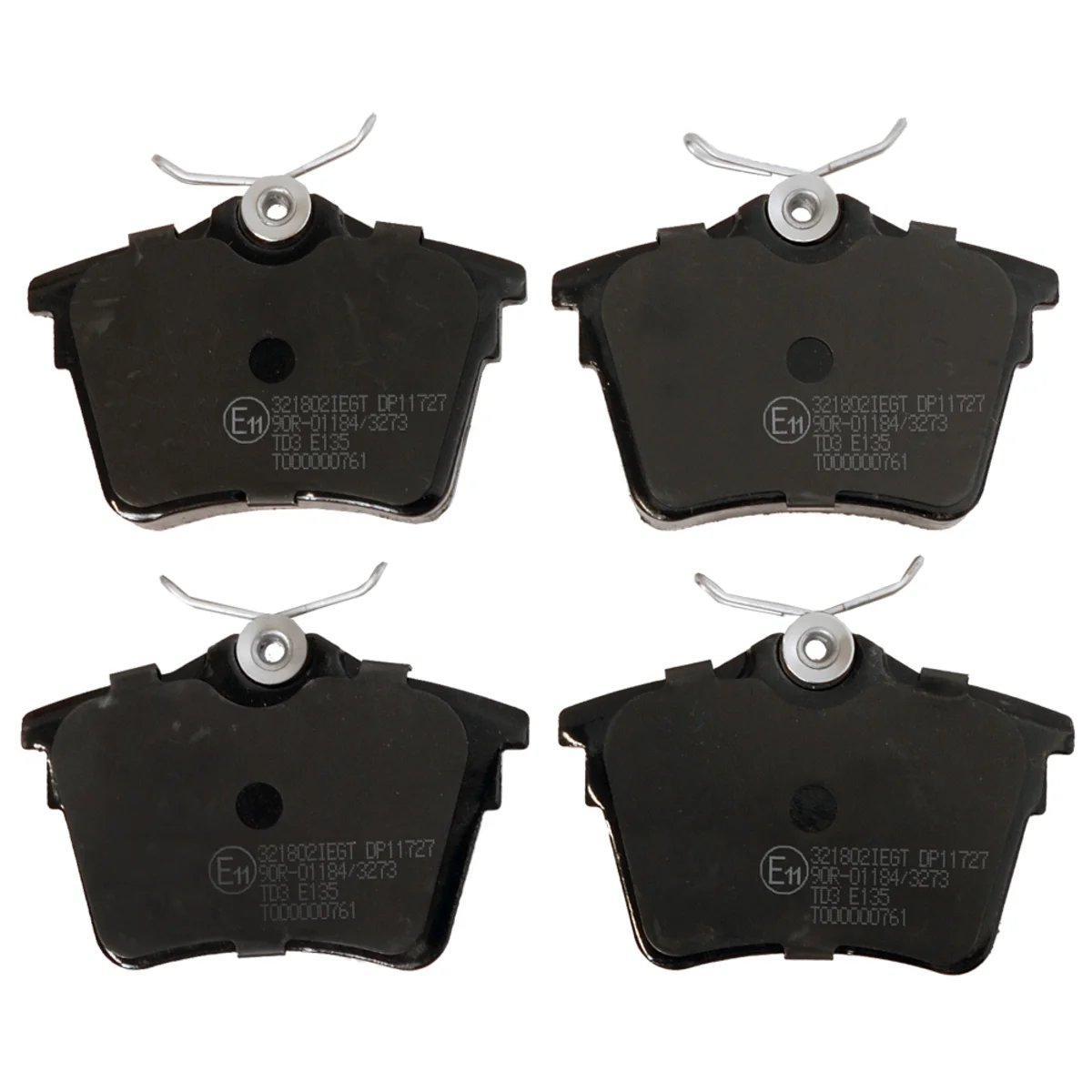 Bromsbeläggssats, Bakaxel