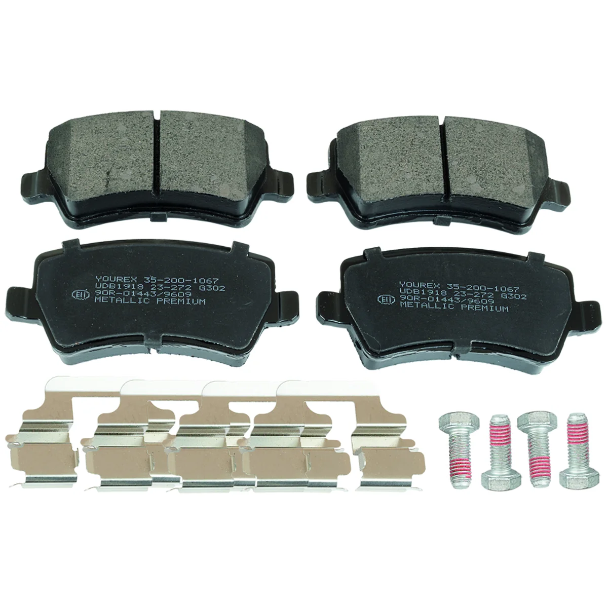 Bromsbeläggssats, Bakaxel