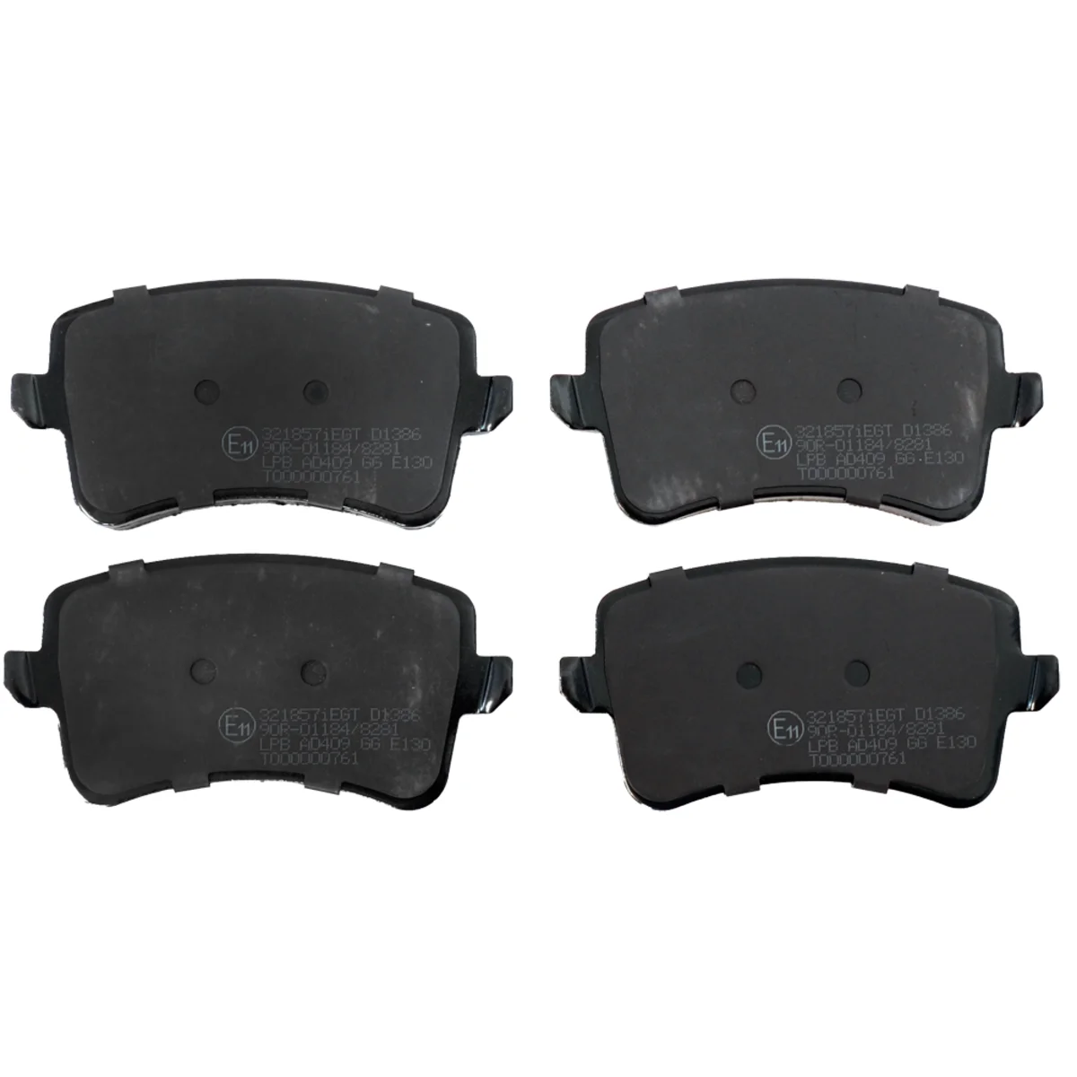 Bromsbeläggssats, Bakaxel