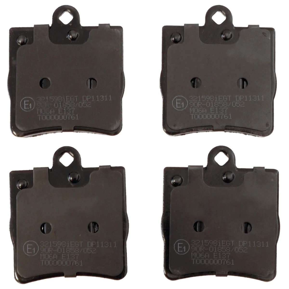 Bromsbeläggssats, Bakaxel