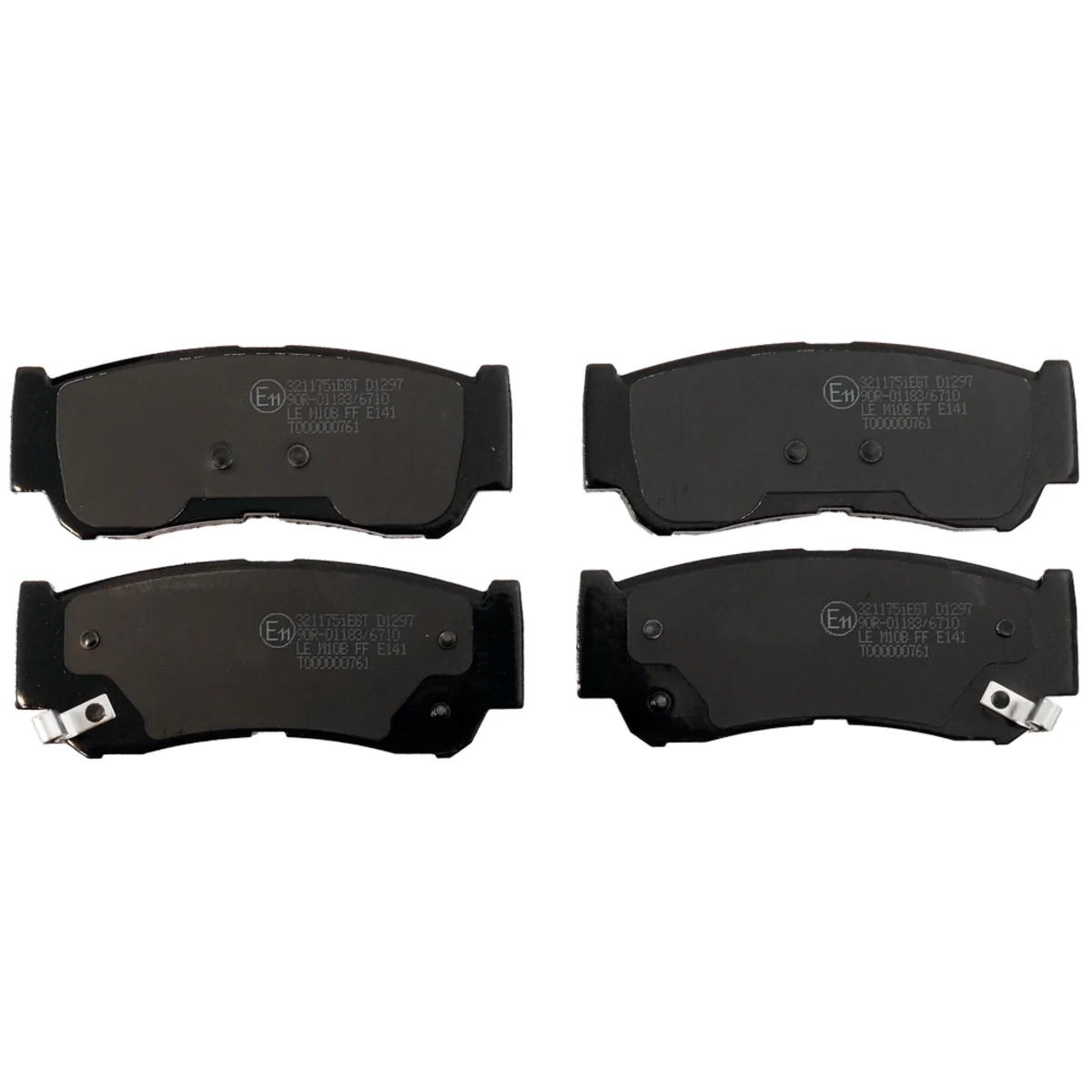 Bromsbeläggssats, Bakaxel