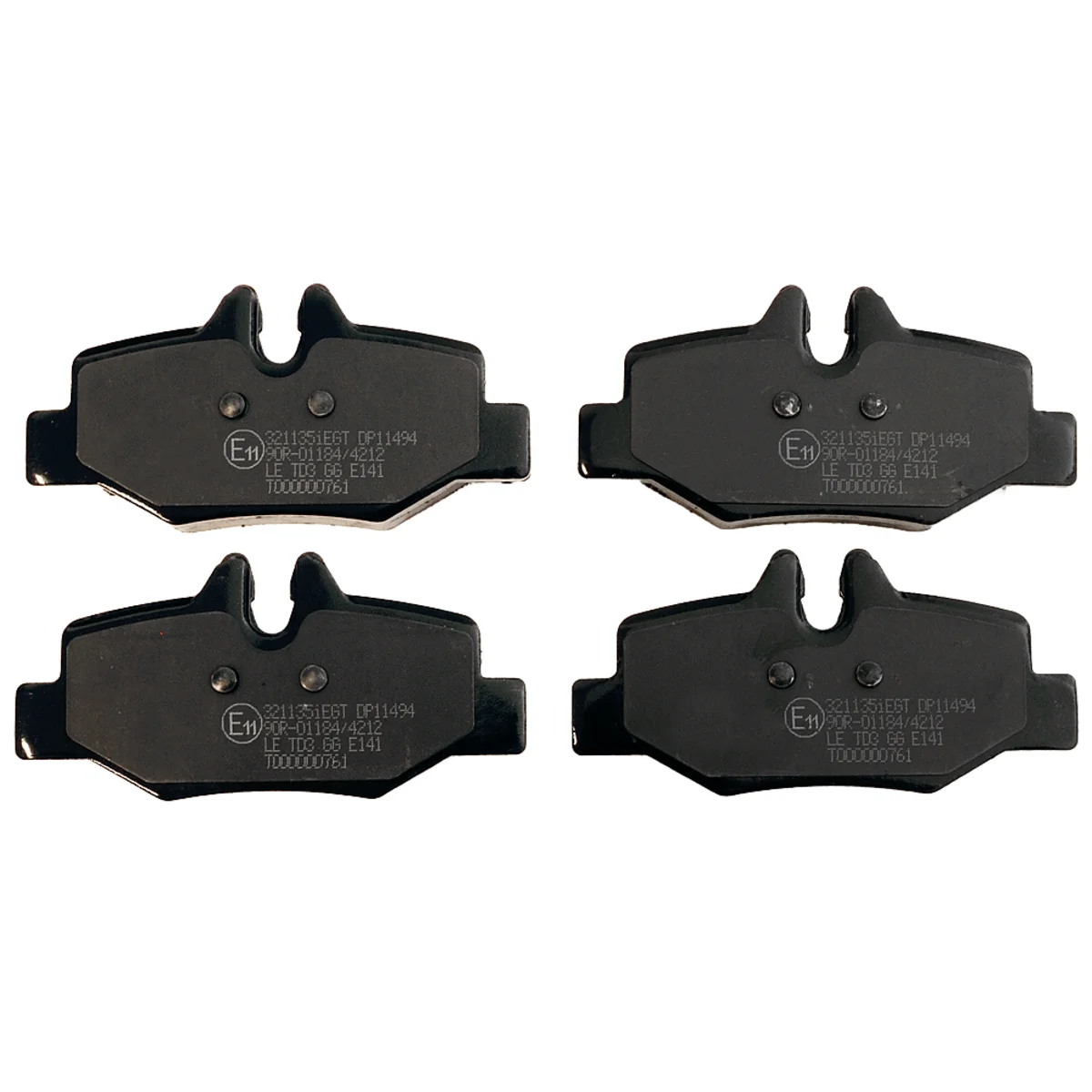 Bromsbeläggssats, Bakaxel