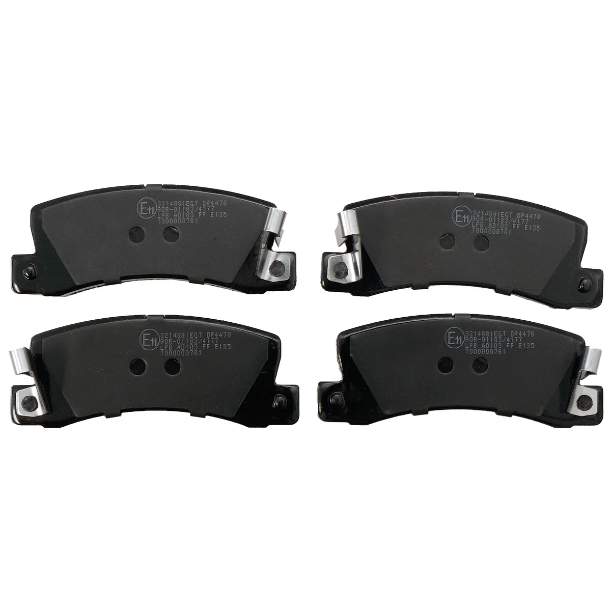 Bromsbeläggssats, Bakaxel