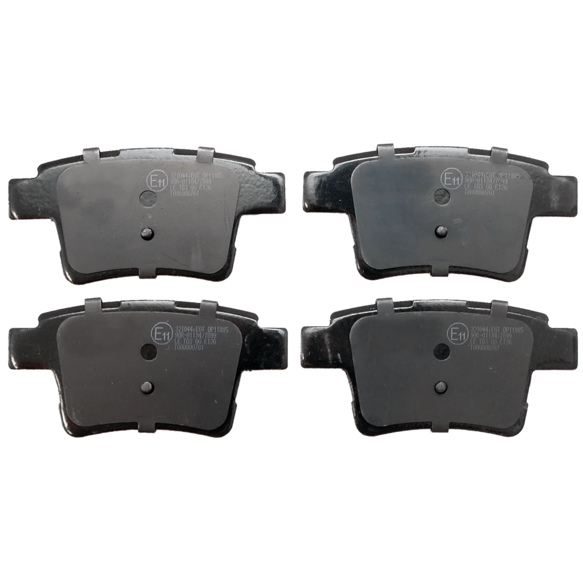 Bromsbeläggssats, Bakaxel