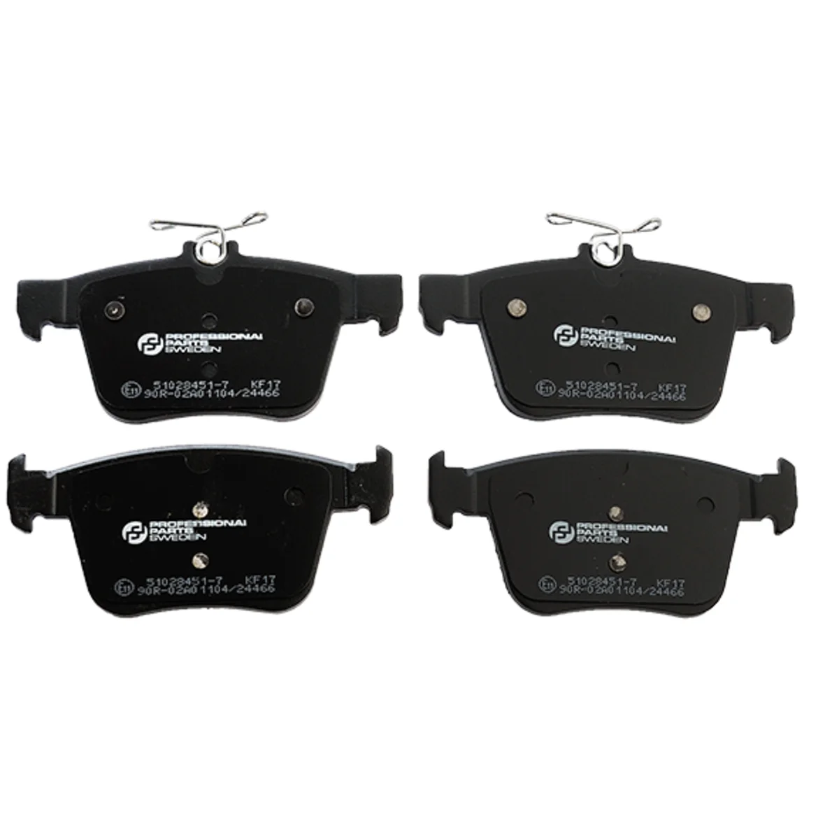 Bromsbeläggssats, Bakaxel