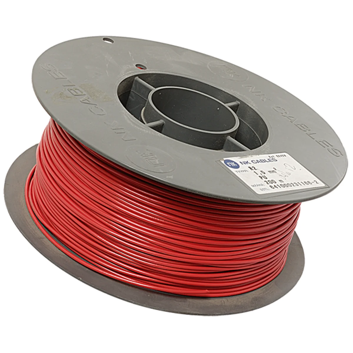 Kabel 1x1.5mm² x 200m/L. Röd