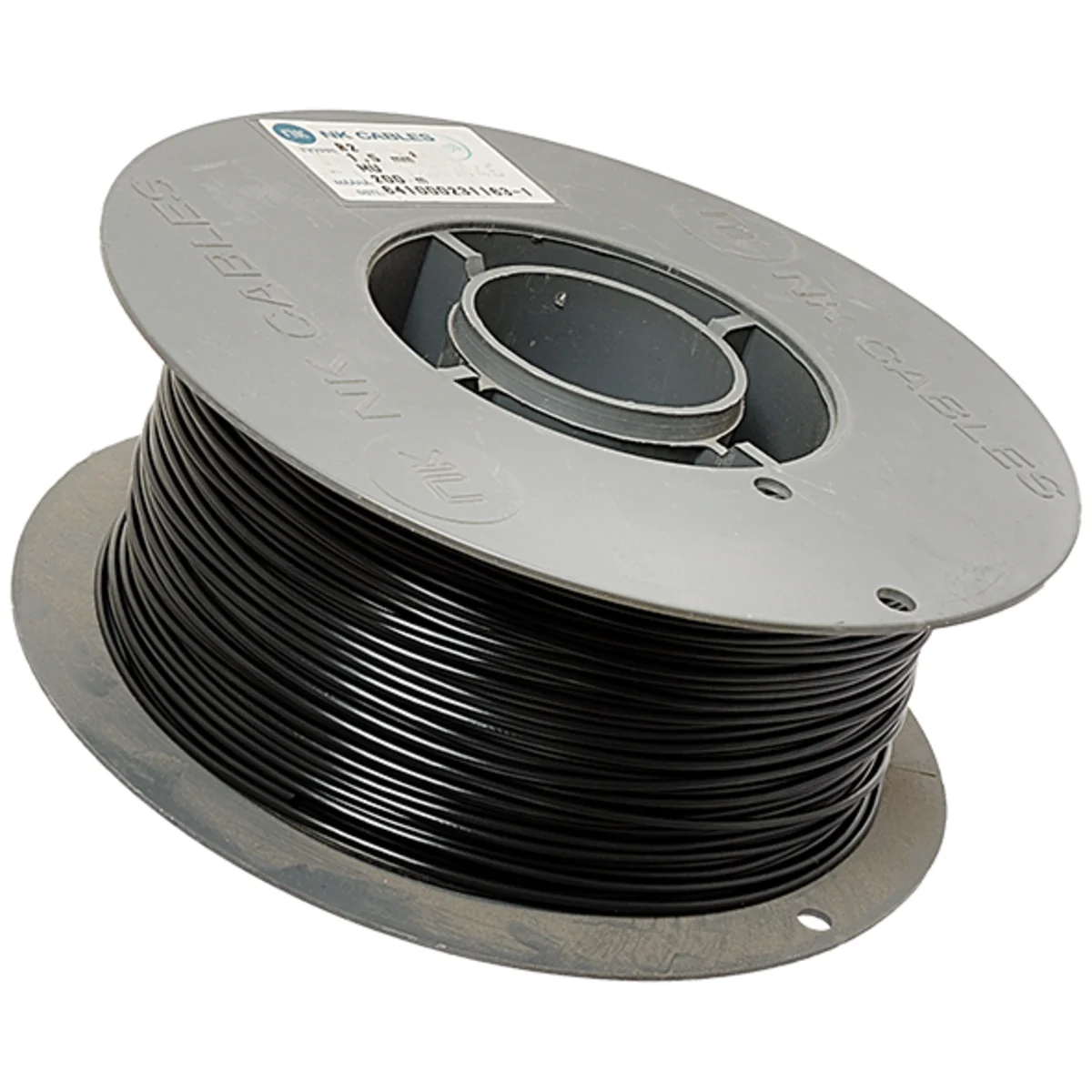 Kabel 1x1.5mm² x 200m/L. Svart