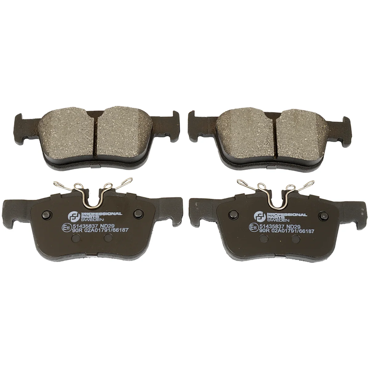 Bromsbeläggssats, Bakaxel