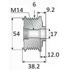 Frigångsremsk. 6 spår