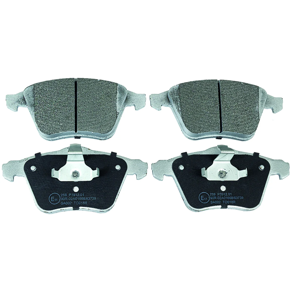 Bromsbeläggssats, Framaxel