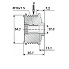Frigångsrems.17x54,6, 6sp