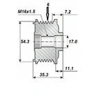 Frigångsrems.17x54,6x35,1, 6sp