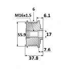 Frigångsrems.17x57x35,75, 6sp
