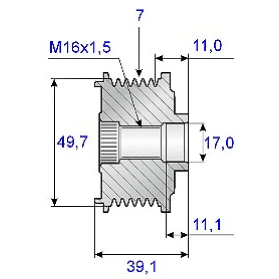 Frigångsrems.17x50/53x39, 7sp