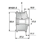 Frigångsrems.17x56, 5sp