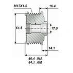 Frigångsrems.17x61.5, 6sp