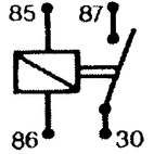 Minirelä 12V-30A, 4 stift
