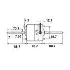 Kupefläktm. 24V Universal