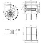 Fläktmotor 12V, enkel radial