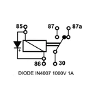 Minirelä 12V-40A, 5stift