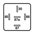 Minirelä 24V-10/20A, 5s, diod