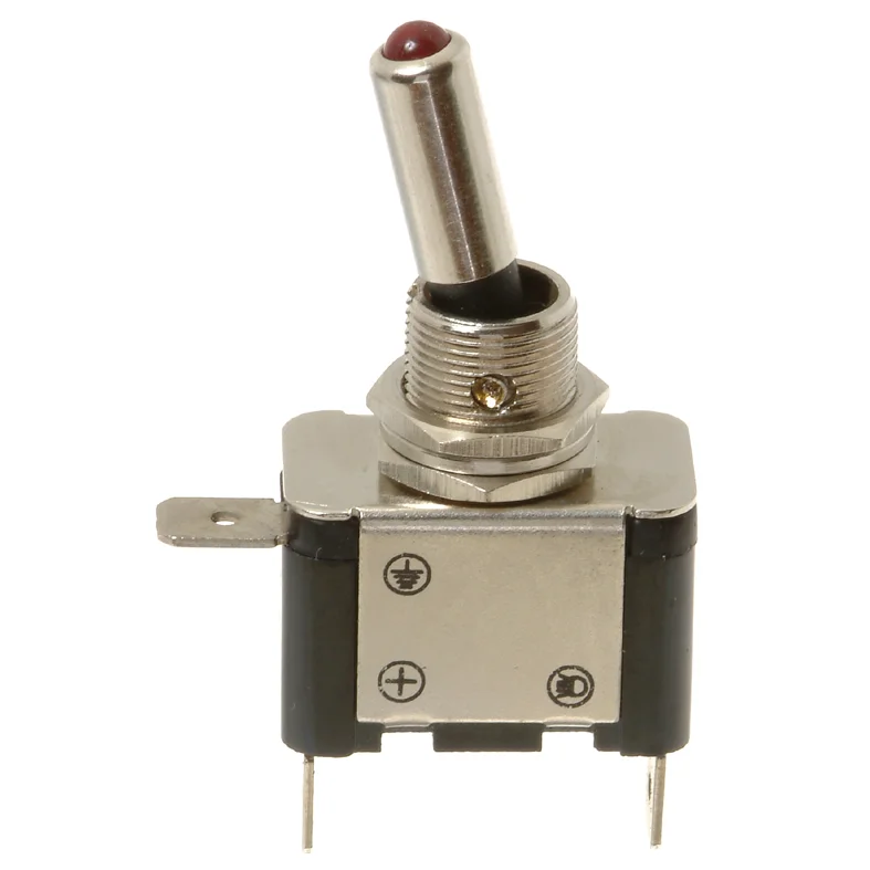 Vippbrytare LED röd, On/Off