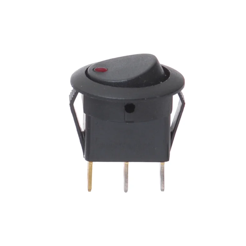 Tryckvipp,rund,röd, 12V/16A