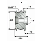 Frigångsrems.17x59x36,75, 6sp